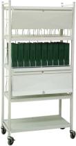 Locking Mobile Chart Rack "Workhorse Series" 40-Space HIPAA Privacy Model