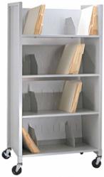 Medical File Folder Cart - Four (4) Tier - Medical Record Transport Cart