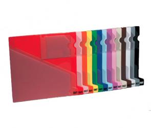 Vinyl Outguide (Small Bottom Tab), Heavy-duty 15 pt. Vinyl - Diagonal Pocket, Letter Size