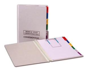 Medical Staff Folder - Physician Credential File with Dividers - Colortrieve , Ames & Zack Credfile (style)