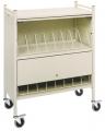 Locking Mobile Chart Rack "Workhorse Series" 20-Space Cabinet Style - HIPAA Privacy Model