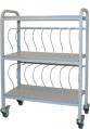Mobile Medical Chart Rack (16 Space), 3" Binder Storage Cart
