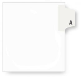 Legal Exhibit Index Tab Dividers, Alphabetic A-Z Individual Side Tab Letters, Letter or Legal Size, 25/Pkg. - (Avery, All State, & Blumberg)