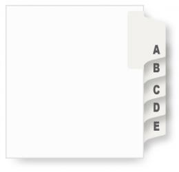 Legal Exhibit Index Tab Dividers, Alphabetic A-Z Side Tab Set, Index Divider Sets, Letter or Legal Size, 26/Pkg. - (Avery, All State, & Blumberg)