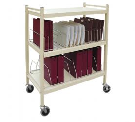 Mobile Chart Rack "Workhorse Series" 20-Space Binder Storage Cart