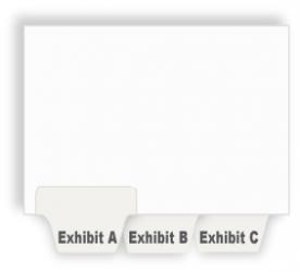 Legal Alphabetic A-Z, Exhibit Index Tab Dividers, Bottom Tab Set, Index Divider Sets, Letter Size, 26/Pkg. - (Avery, All State, & Blumberg)