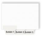 Exhibit Numeric 1-25, Legal Index Tab Dividers, Bottom Tab Set, Index Divider Sets, Letter Size, 25/Pkg. - (Avery, All State, & Blumberg)
