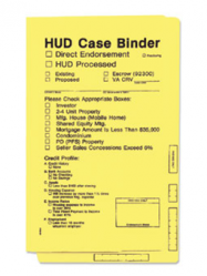 HUD Case Binder, Yellow Folder - Printed 50/Box (Matches 4212)