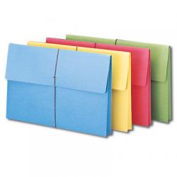 Color Stock Wallets, Legal Size - 2" Expansion - Available in Four Assorted (4) Colors, 50/Box