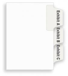 Exhibit Alphabetic A-Z, Legal Index Tab Dividers, Side Tab Set, Index Divider Sets, Letter Size, 26/Pkg. - (Avery, All State, & Blumberg)