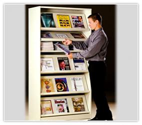 Periodical Magazine Display Cabinets, Racks & Shelving - Library & Education