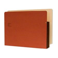 Redweld Shelf Pocket, Full Right Side Tab (End-Tab), Notch (Undercut), 3 1/2" Tyvek Gusset, Letter Size
