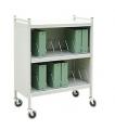 Mobile Chart Cabinet "Workhorse Series" 20-Space Binder Storage Cart