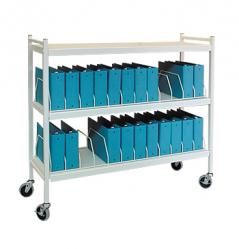 Mobile Chart Rack "Workhorse Series" 24-Space Binder Storage Cart