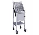 Wheeled Chart Holder Carrier - 10 Space Capacity