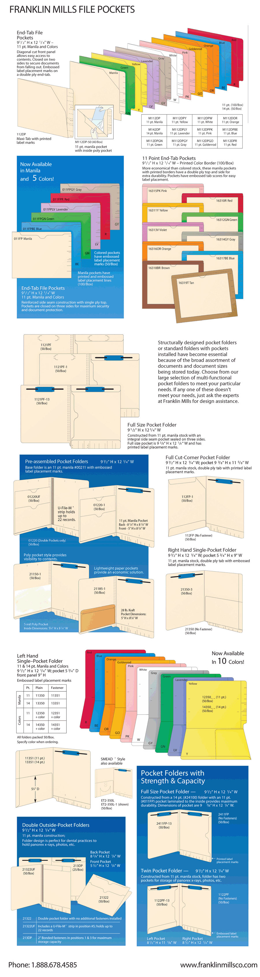 Medical File Pocket Folders Manila & Color Stock Largest selection