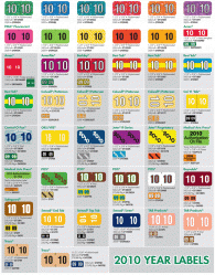 2010 Year Labels - Guaranteed Lowest Pricing Anywhere!