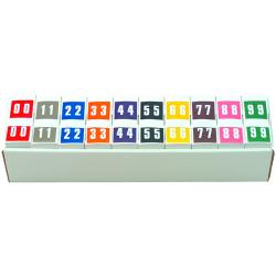 Ames Color File Numeric Color Code Labels Set (10 rolls)