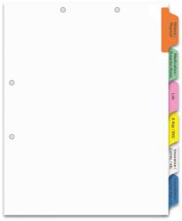 Medical Chart Tab Divider Set - 6-Tab Side Set